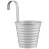 B&M Ribbed Matt Tin Hooked Pot Planter - Grey 1 B&M Ribbed Matt Tin Hooked Pot Planter - Grey -B and M Store 382182 simply garden ribbed tin decorative pot with handle grey