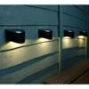 Solar Powered Down Lights - White LED 4pk -B and M Store 382955 4pk solar powered down lights warm white leds