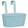 B&M Double Hooked Trough - Blue -B and M Store 392741 simply garden ribbed tin decorative large hooked pot blue 2