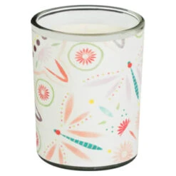 B&M Boho Garden Mini Printed Candles 3pk -B and M Store 392778 3pk mini printed candles 3