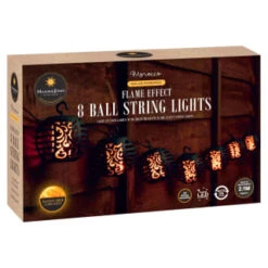 Morocco Solar Powered String Lights 8pk - Flame Effect -B and M Store 392882 8pk morocco solar powered string lights 2