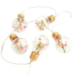B and M Store -B and M Store 392903 10 solar floral lightbulb string lights 2