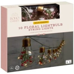 10 Solar Floral Lightbulb String Lights -B and M Store 392903 10 solar floral lightbulb string lights 21