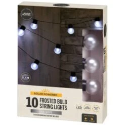 10 Solar Frosted Bulb String Lights -B and M Store 392909 10 solar frosted bulb string lights 21