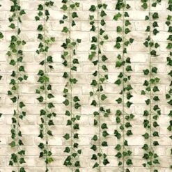 Solar Powered Artificial Ivy Leaf Curtain 180 X 180cm -B and M Store 392924 180x180cm solar artificial ivy leaf curtain 2