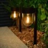 Monaco Solar Powered Post Lights 2pk -B and M Store 392976 2 pack monaco solar powered post lights