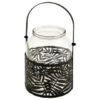 B&M Urban Eden Glass & Metal Jar - Black -B and M Store 393039 urban edan metal and glass jar black