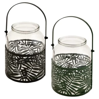 B&M Urban Eden Glass & Metal Jar - Black 4 B&M Urban Eden Glass & Metal Jar - Black - Image 2