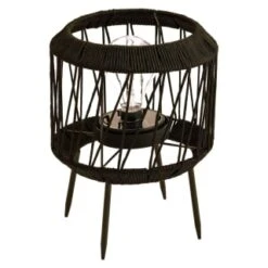 Solar Powered Rope Table Light On Stand