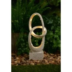 B and M Store -B and M Store 393079 solar sculpture with micro leds light grey
