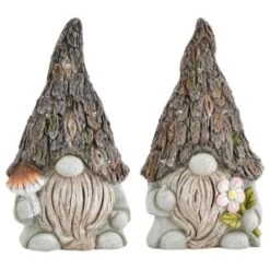 B&M Solar Rustic Gonk Gnome Ornament - Mushroom -B and M Store 393242 solar rustic gonk gnome ornament group