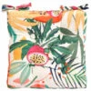 B&M Luxury Seat Pad - White Tropical Print -B and M Store 393564 luxury shower resistant seat white tropical print