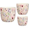 B&M Boho Garden Ceramic Plant Pots 3pk - Flowers -B and M Store 393644 3pk boho garden ceramic plant pots flower