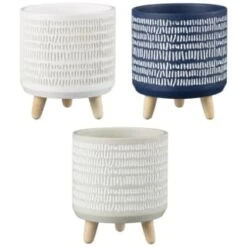 B&M Plant Pot On Tripod Stand - White 5 B&M Plant Pot On Tripod Stand - White -B and M Store 393653 ocean air plant pot on tripod stand group