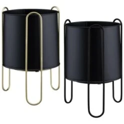 B&M New York Planter In Stand - Black 5 B&M New York Planter In Stand - Black -B and M Store 393670 new york small planter in stand group