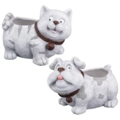B&M Cat Planter -B and M Store 393677 planter cat and dog group