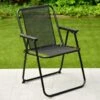 Simply Garden Folding Relaxer Chair - Black -B and M Store 393741 simply garden relaxer chair