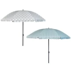 B&M Ocean Air Printed Parasol 1.8m - Geo -B and M Store 393762 ocean air 1 8m printed parsasol group