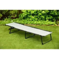 Dakota Premium 3 Position Folding Relaxer Bed - Grey -B and M Store 395732 dakota premium 3 position folding relaxer bed 2