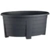 Oval Planter - Black -B and M Store 397060 55cm oval planter black