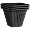Square Planter 3pk - Black -B and M Store 397062 3 pack square planters black