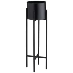 B&M Tall Round Planter 2pk - Black 5 B&M Tall Round Planter 2pk - Black -B and M Store 397834 2pk tall round planters 2